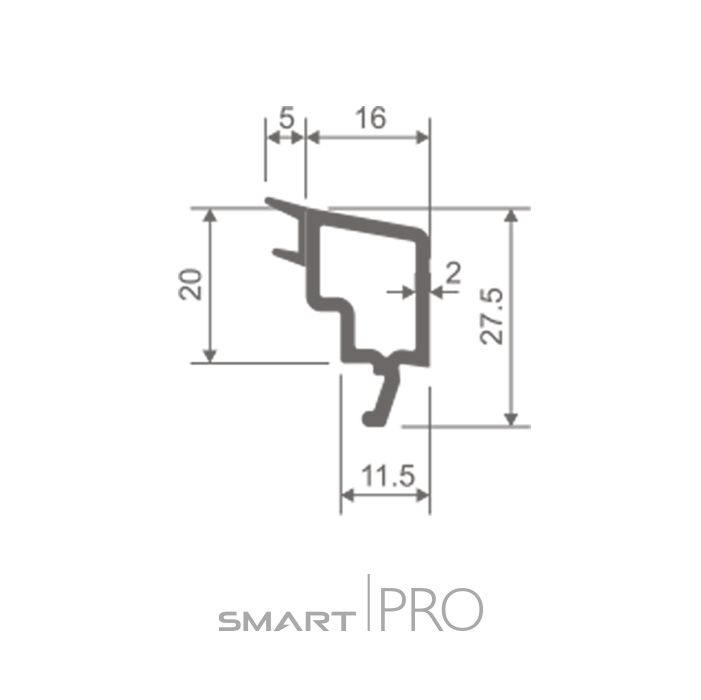 Штапик стандартный 16 мм на стеклопакет 24мм в Талдыкоргане