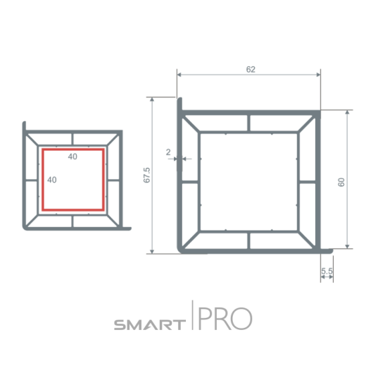 Профиль углового соединения (60) в Талдыкоргане